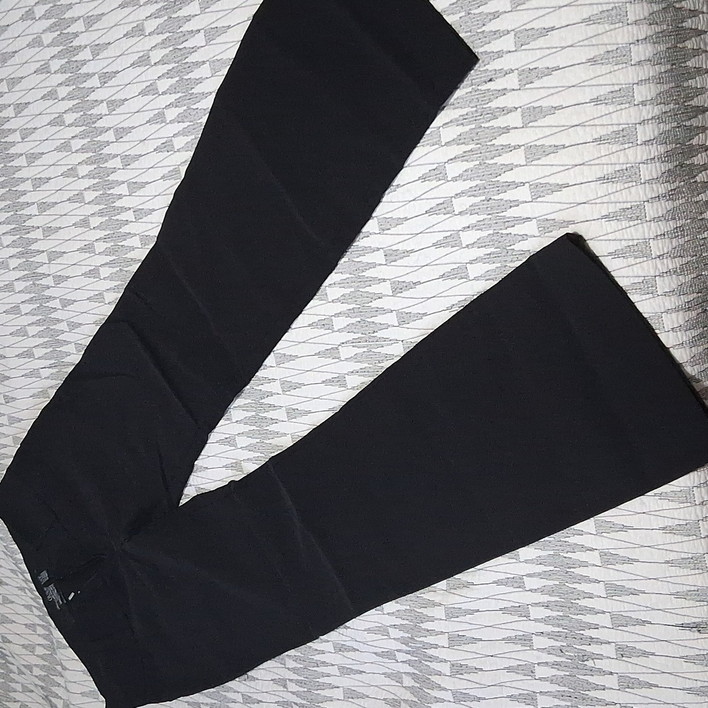 Black Straight-Leg Pants